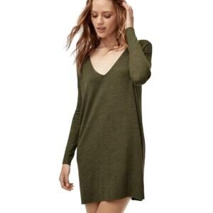 Wilfred Free Aritzia Gail Relaxed Fit V-neck Knit Mini Dress Women's XXS